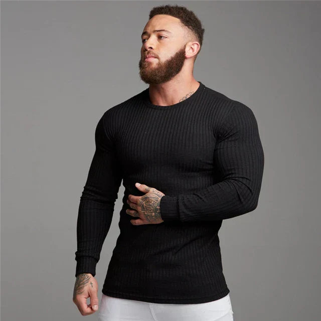 Slim Fit Trui met Ronde Hals
