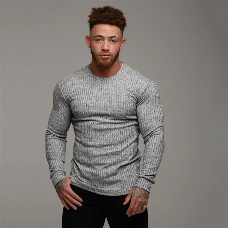 Slim Fit Trui met Ronde Hals