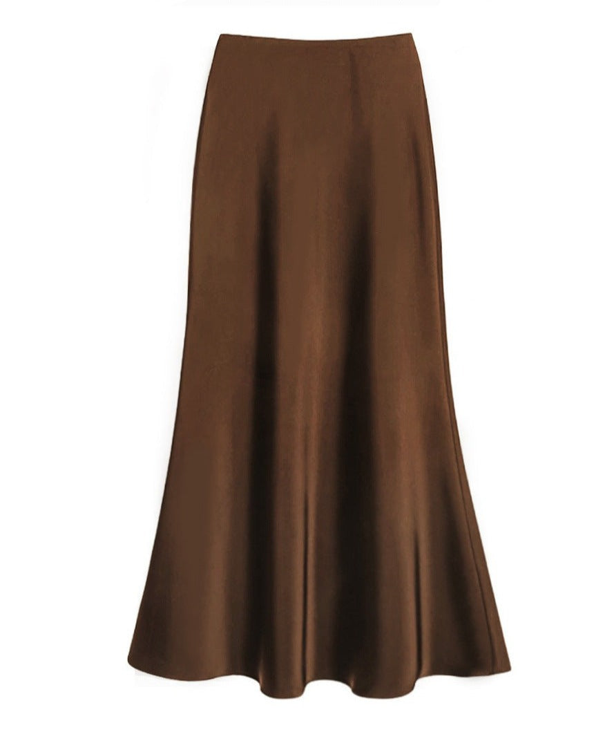 Mona - Satijnen Maxi Rok Dames