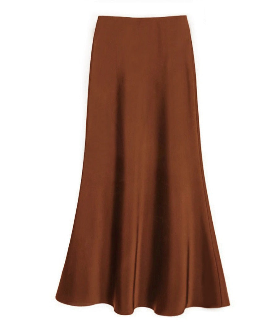 Mona - Satijnen Maxi Rok Dames