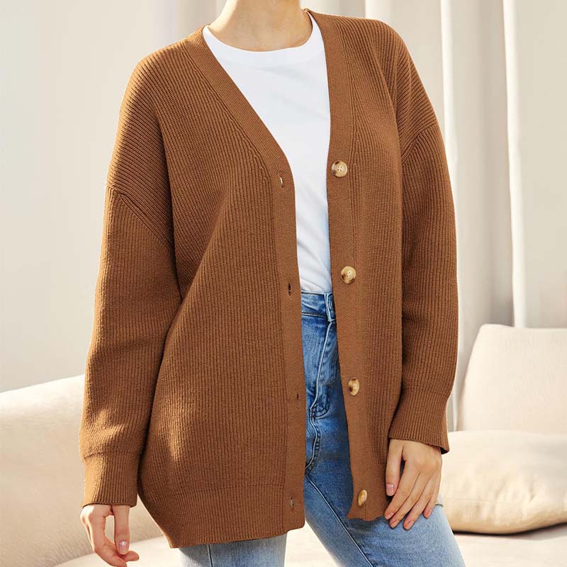 Casual Oversized Vest Met Knoopjes | V-hals