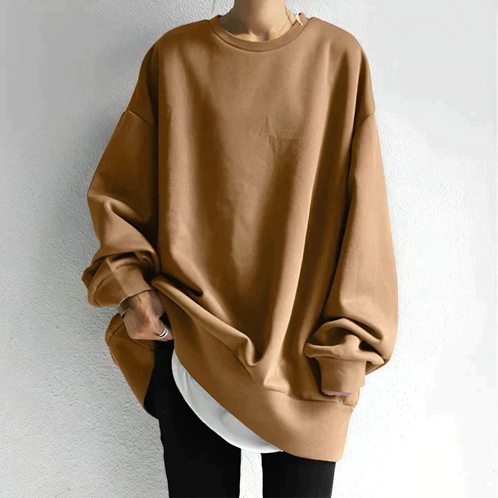 Oversized Sweatshirt Met Lange Mouwen | Ronde Hals