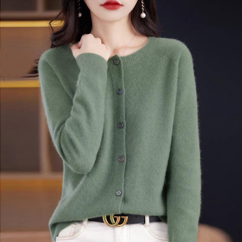 V-hals Vest Met Knoopsluiting | Lange Mouwen