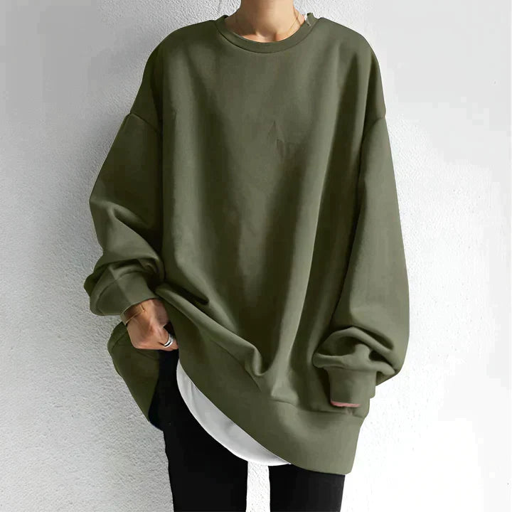 Oversized Sweatshirt Met Lange Mouwen | Ronde Hals