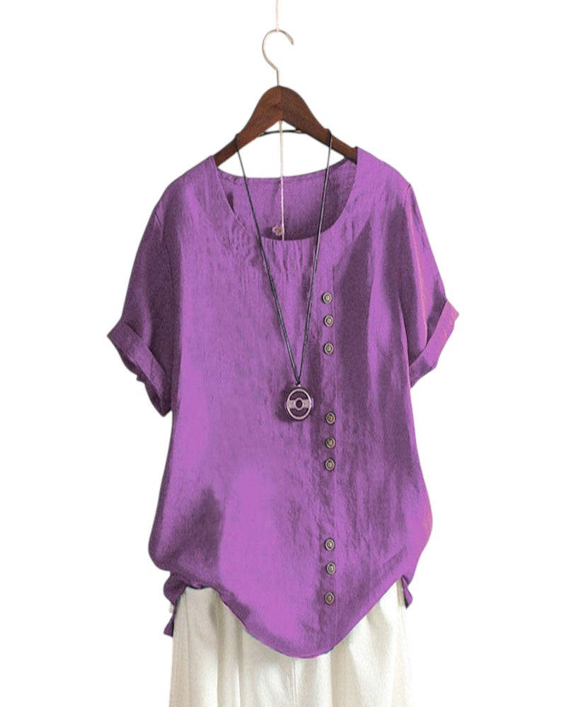 Stijlvol Zomer Shirt Met Knopen
