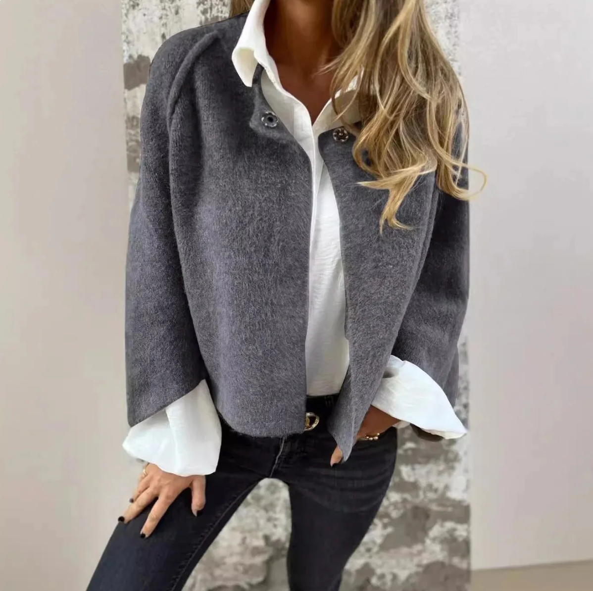 Oversized Gebreide Cardigan | Knoopsluiting