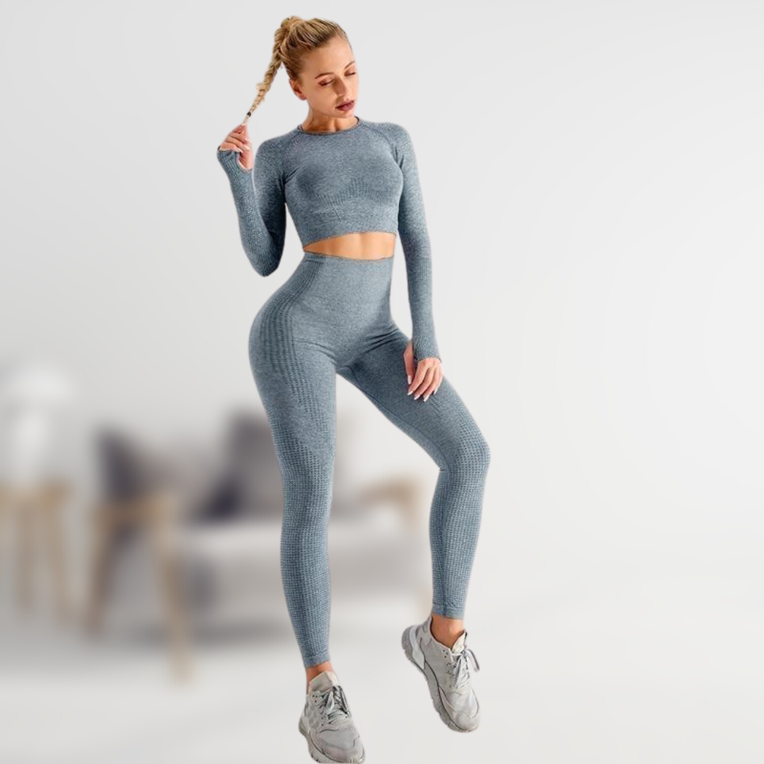 Gymfit 5-Delige Sport Set - Dames Tops en Sportleggings Met Hoge Taille