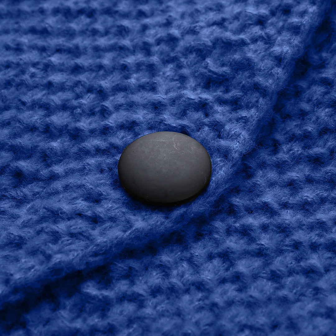 Lang Kabelgebreid Vest Met Capuchon