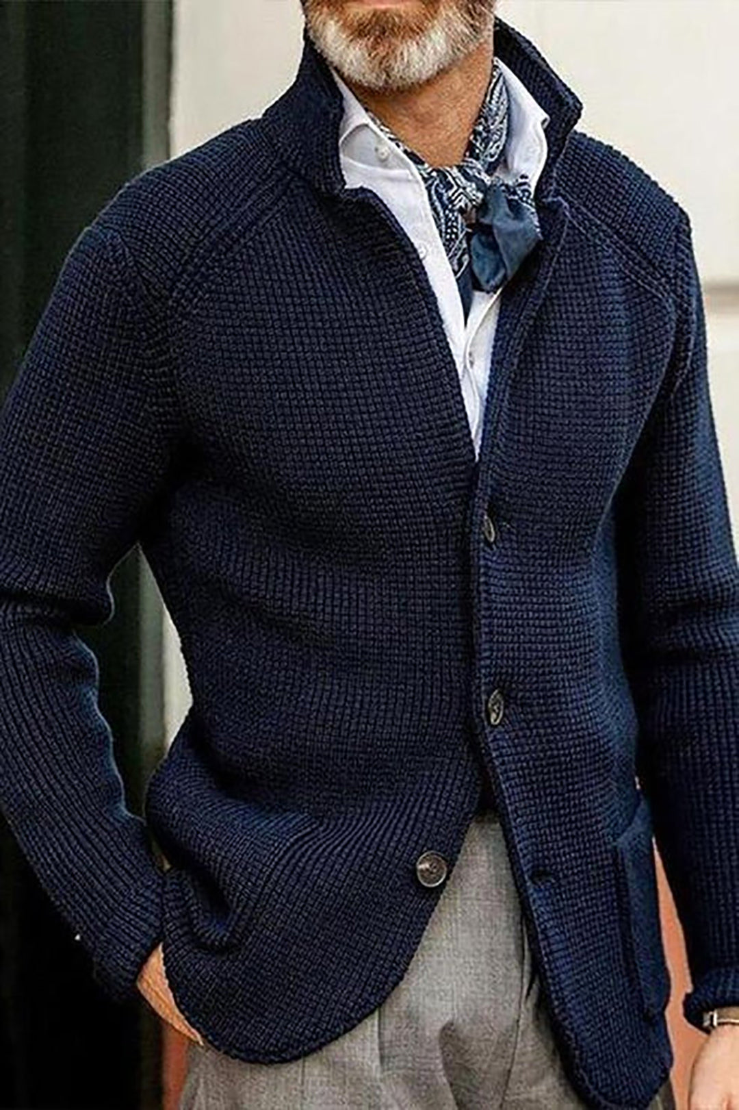 Knitted  Vest Met Knopen Voor Heren - Luxor