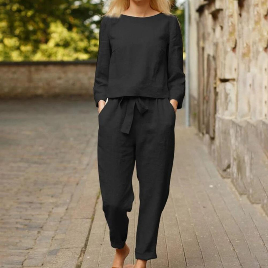 Casual 2-delige Linnen Set Dames