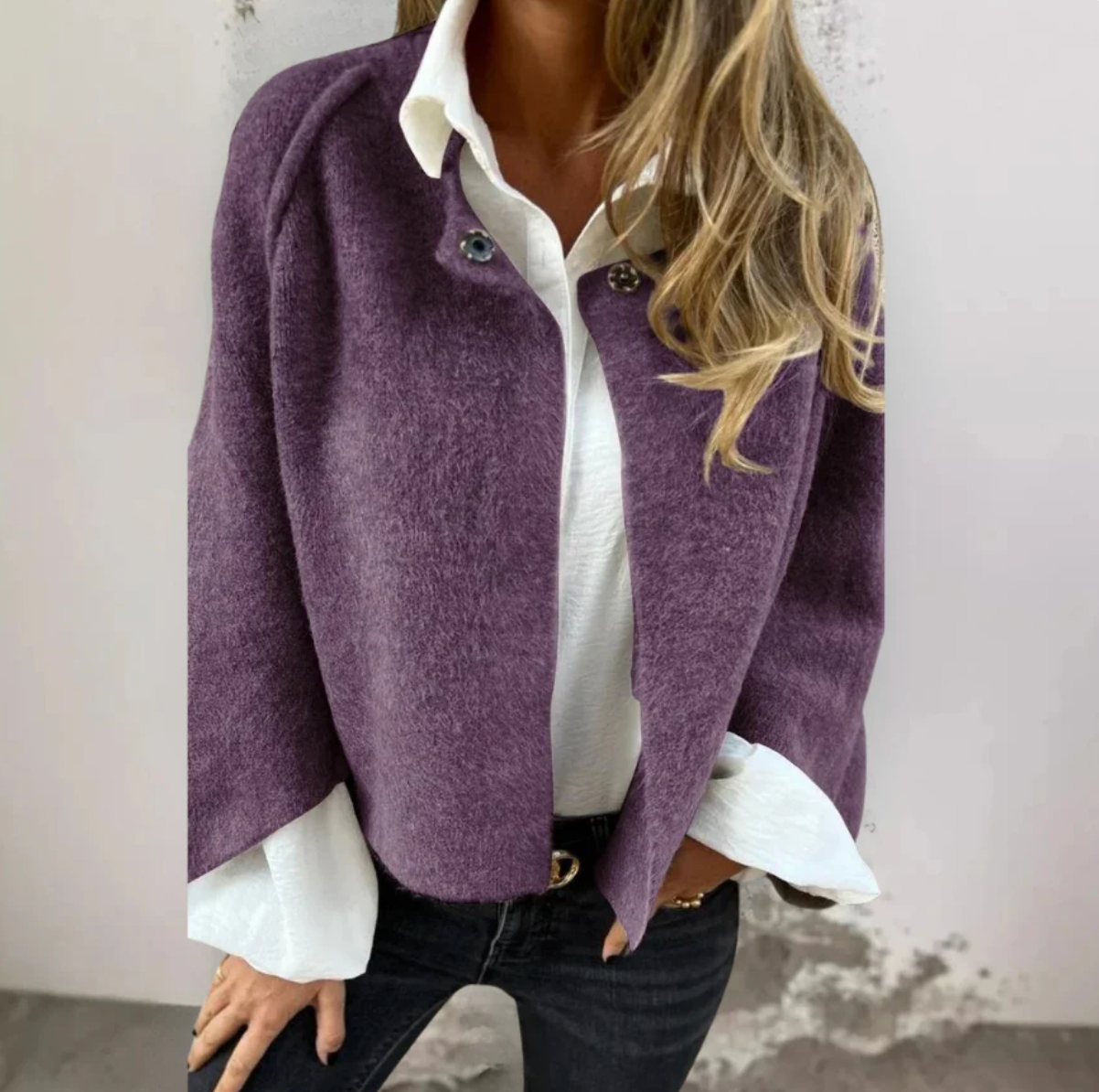 Oversized Gebreide Cardigan | Knoopsluiting