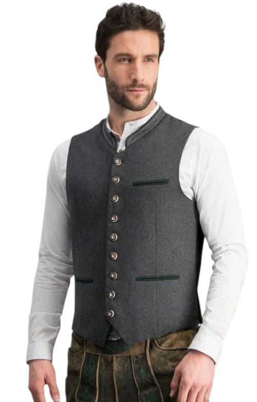 Heren Gilet Grijs - Traditioneel & Modern