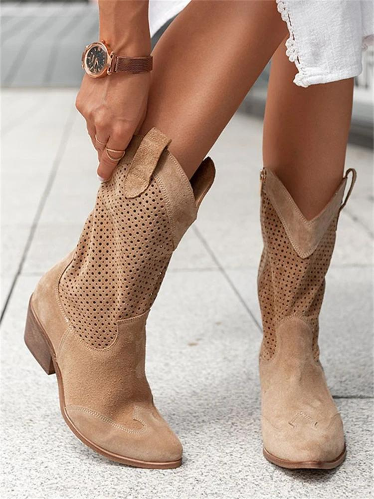 Reverse - Leren Ademende Cowboylaarzen
