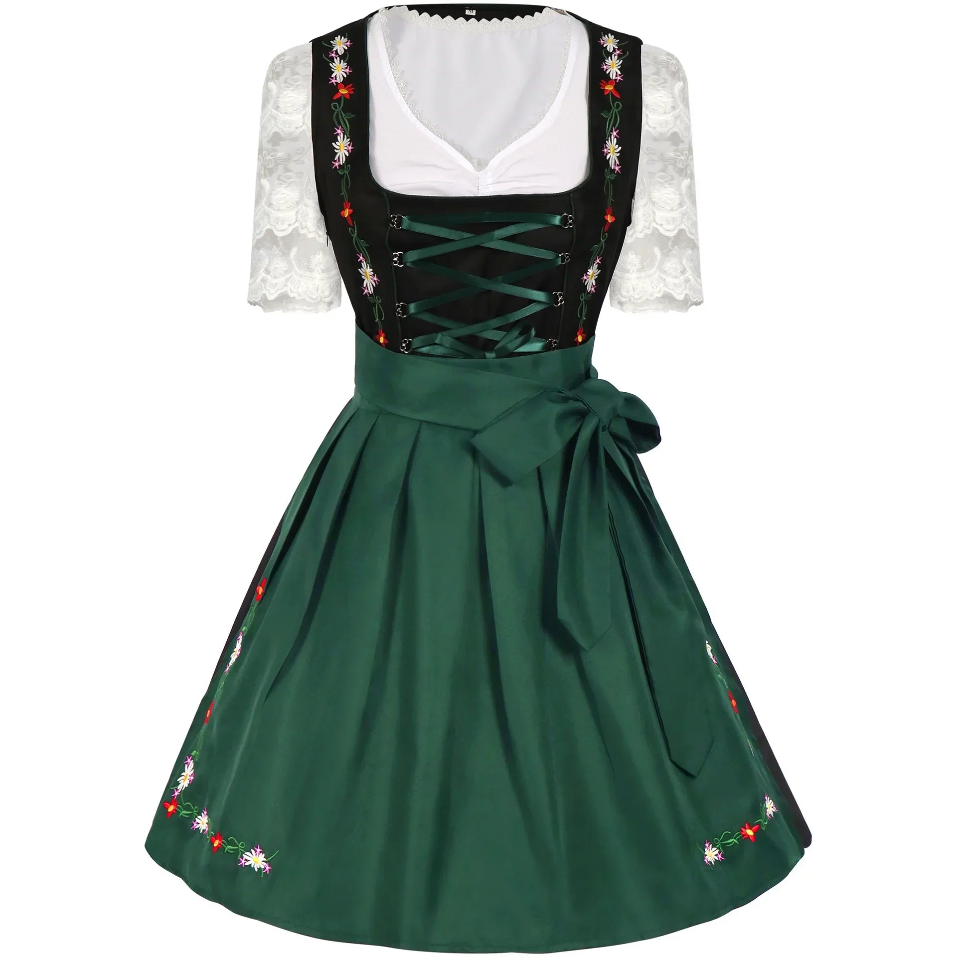Traditionele Oktoberfest Dirndl-Jurk | Groen