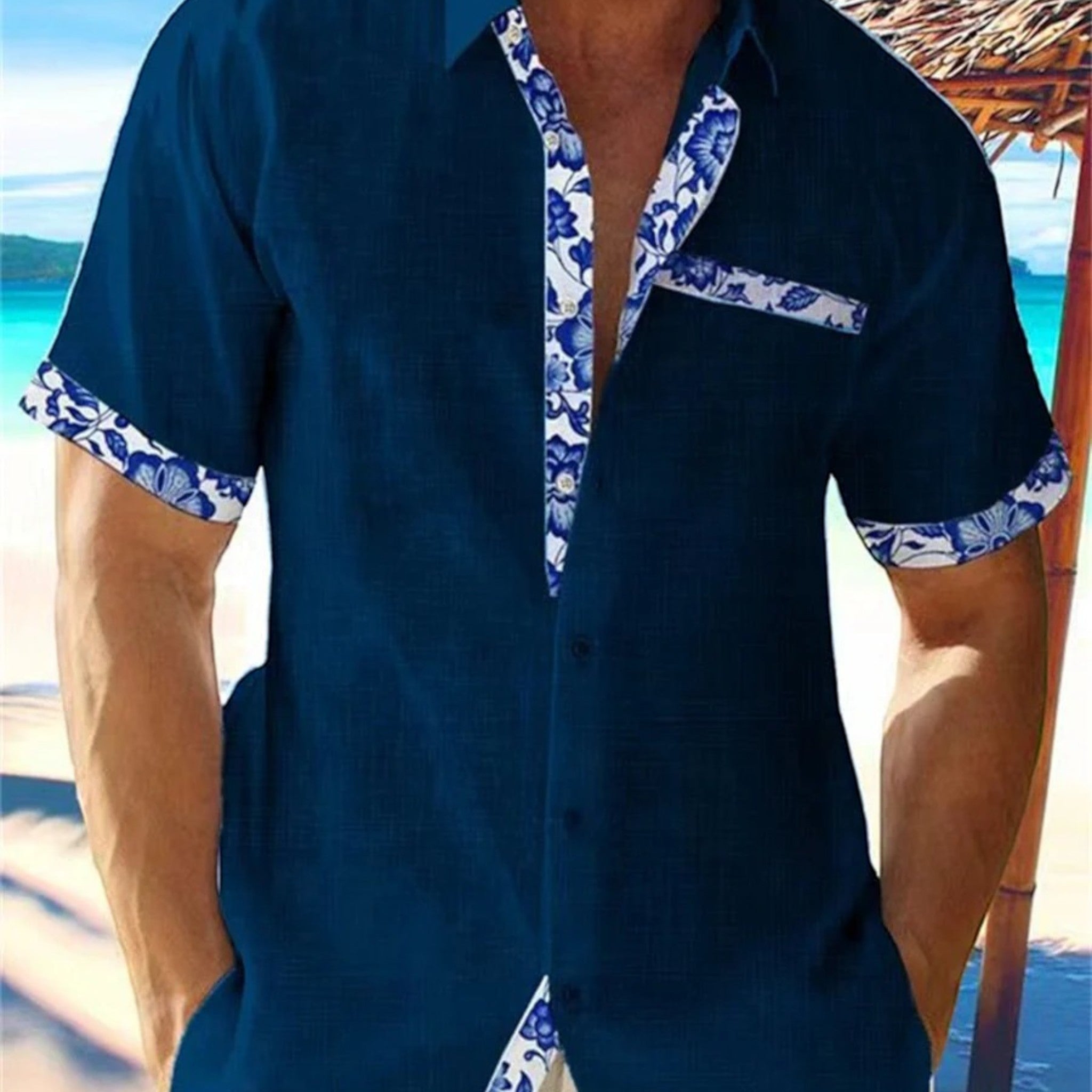 George | Tropische Herenblouse | Korte Mouwen