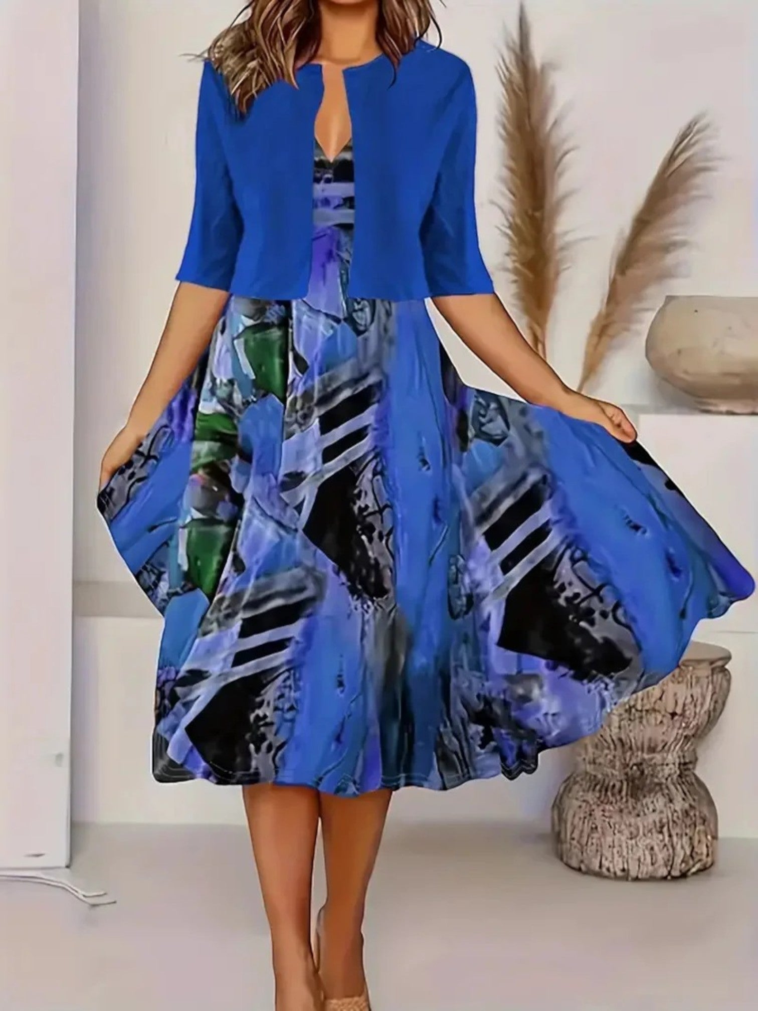 Amira | Gebloemde Zomerjurk | Midi