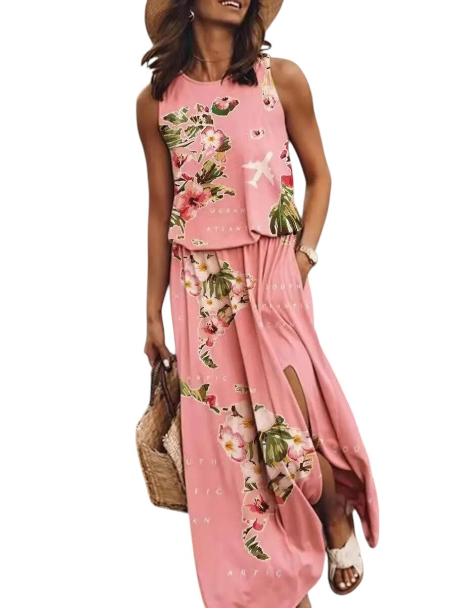 Zomerse Maxi Jurk Met Print Dames