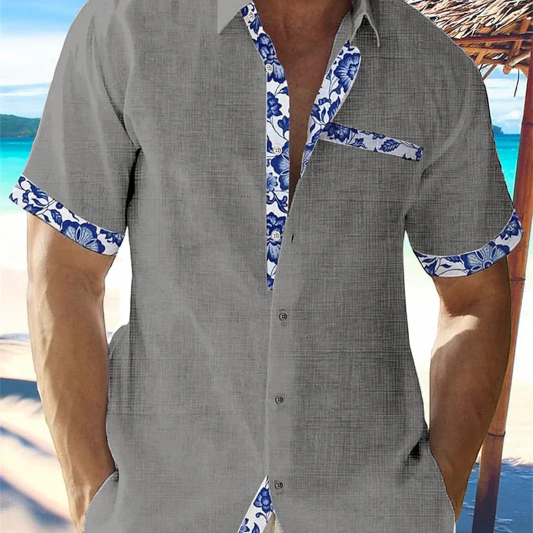 George | Tropische Herenblouse | Korte Mouwen