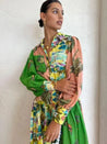 Zara - Lange Vintage Jurk Met Kleurrijke Print Dames