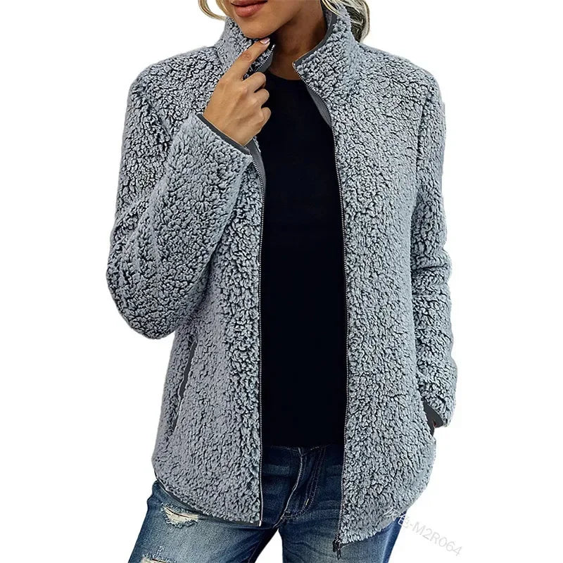 Fleece Teddy Jas Voor Dames - Fleeca