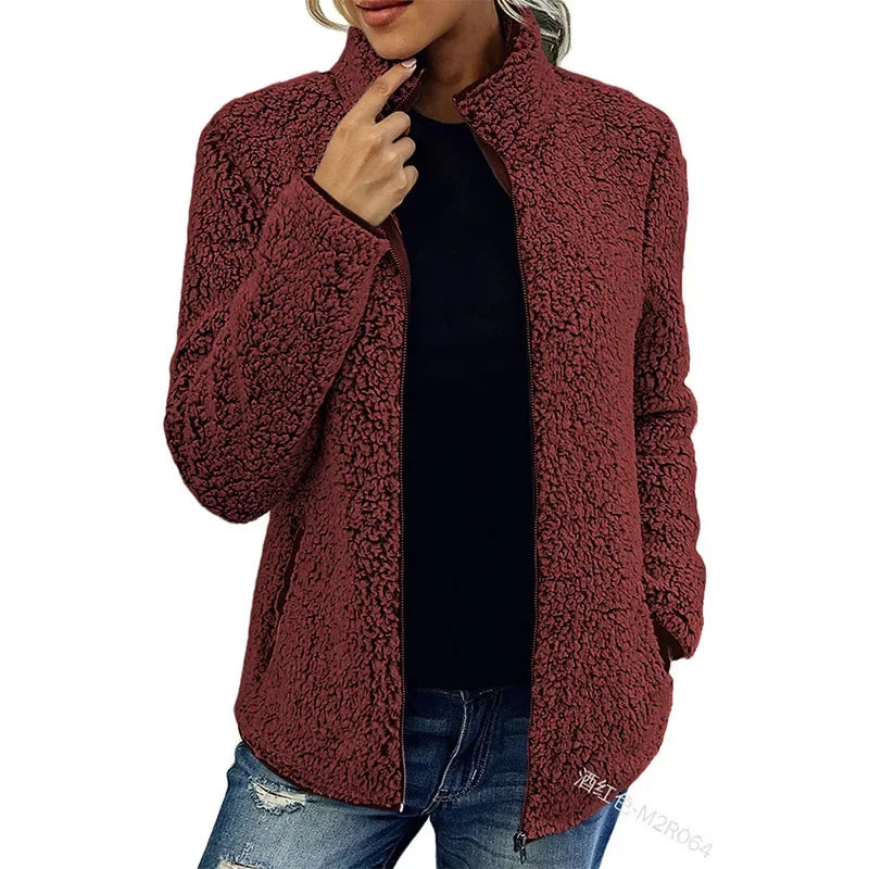 Fleece Teddy Jas Voor Dames - Fleeca