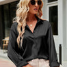 Chique Satijnen Zomer Blouse Dames
