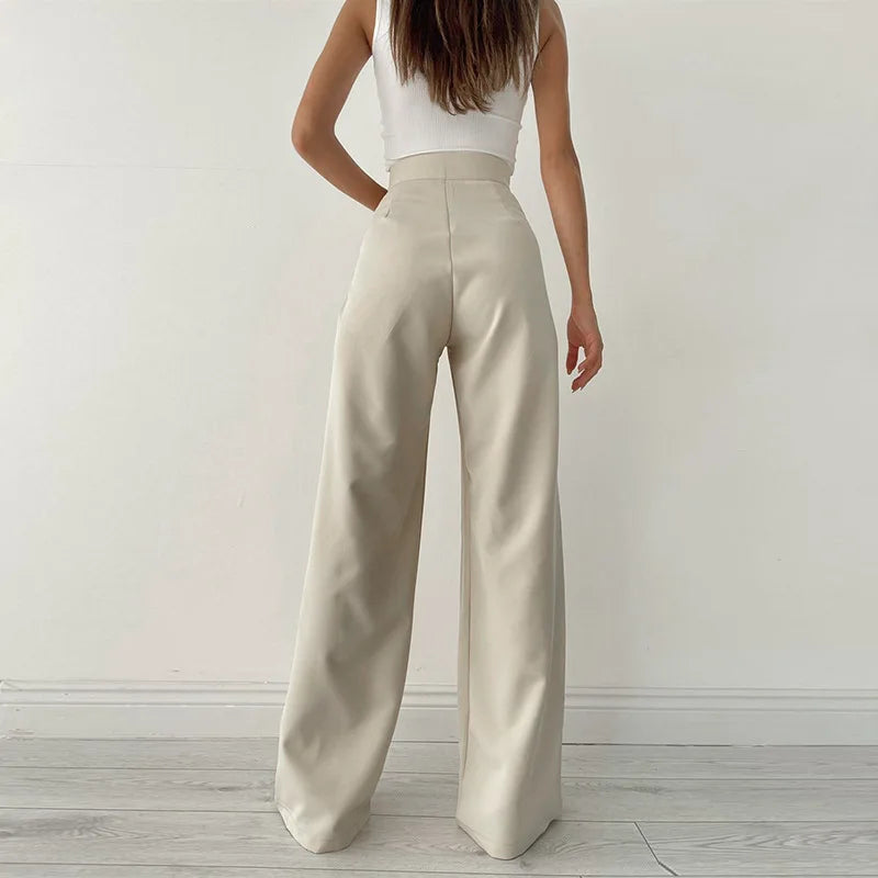 Chique Vrije Tijds Broek Met Wijde Pijpen