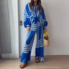 Boho Oversized Linnen Zomer Set Met Patroon