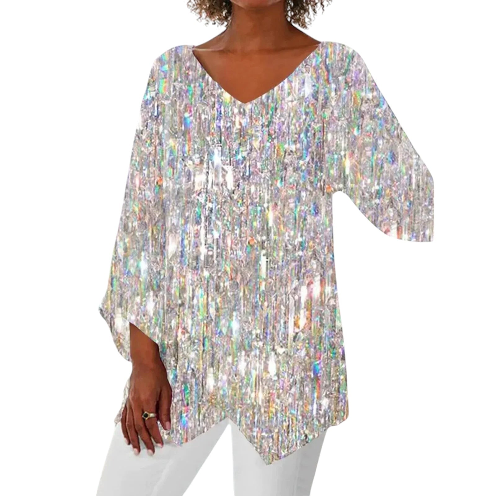 Avelina - Vintage Top met V-hals