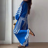 Boho Oversized Linnen Zomer Set Met Patroon