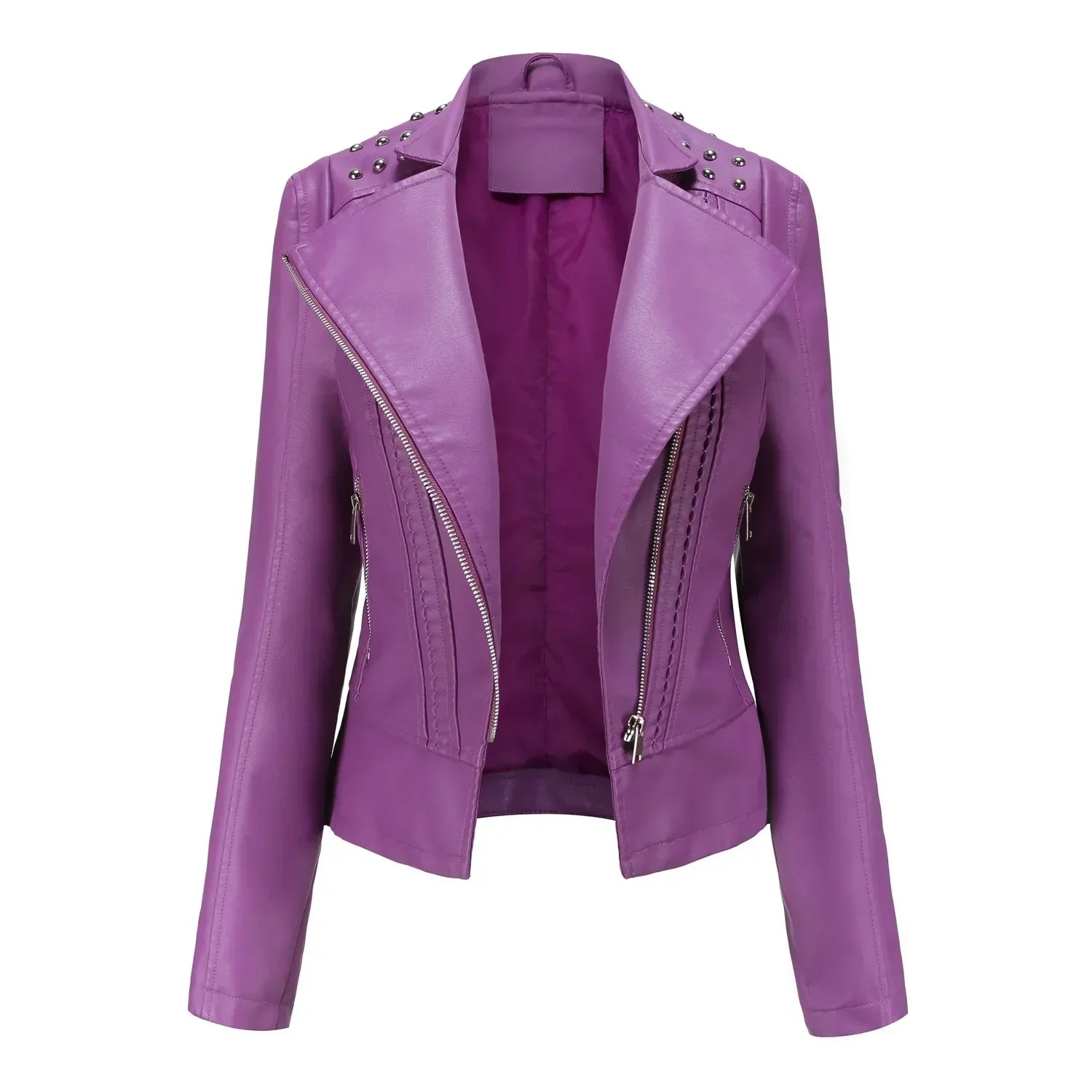 Stijlvol Leren Biker Jasje | Met Rits