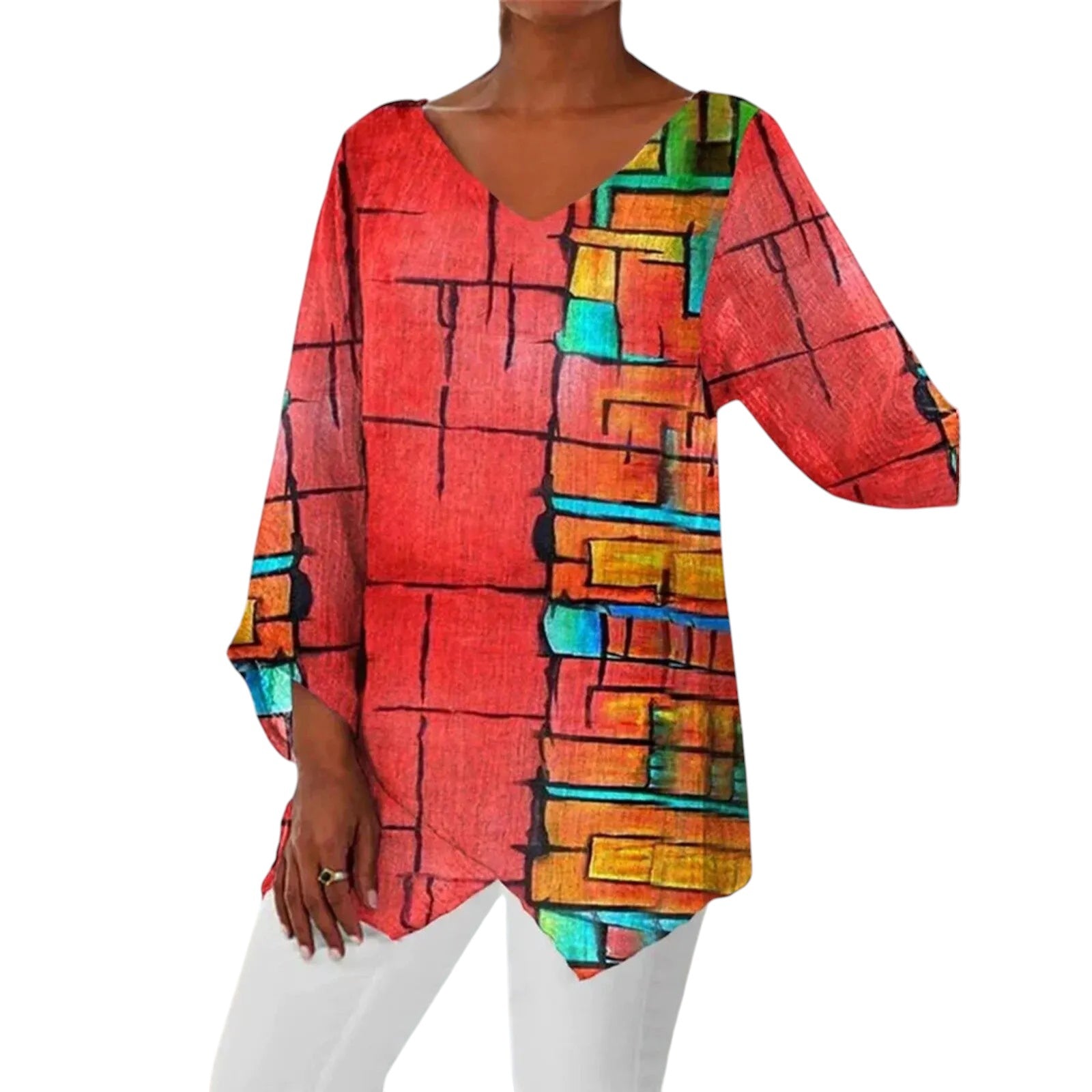 Avelina - Vintage Top met V-hals