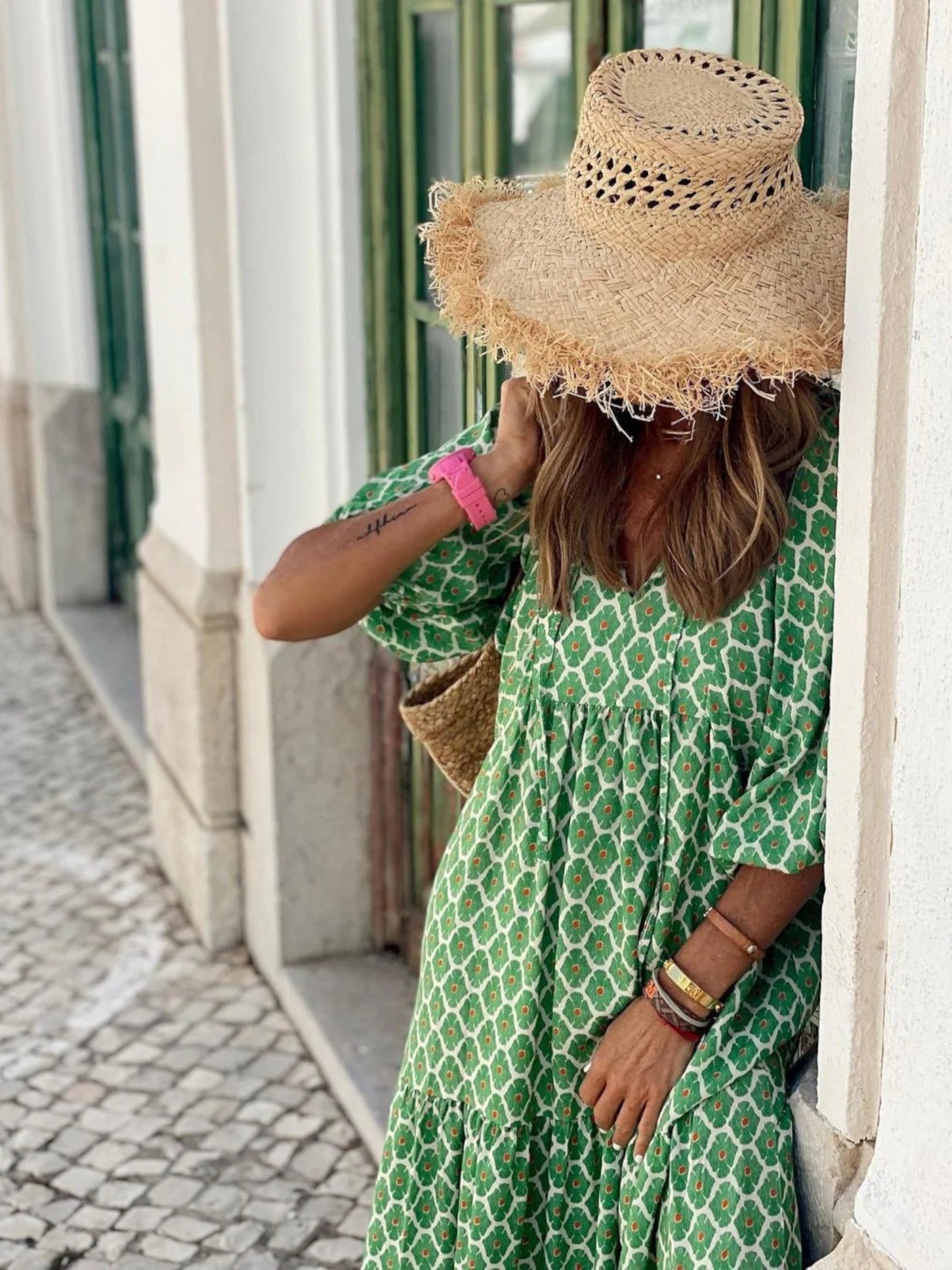 Aurora | Maxi Zomerjurk Met Bloemenprint