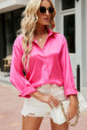Chique Satijnen Zomer Blouse Dames