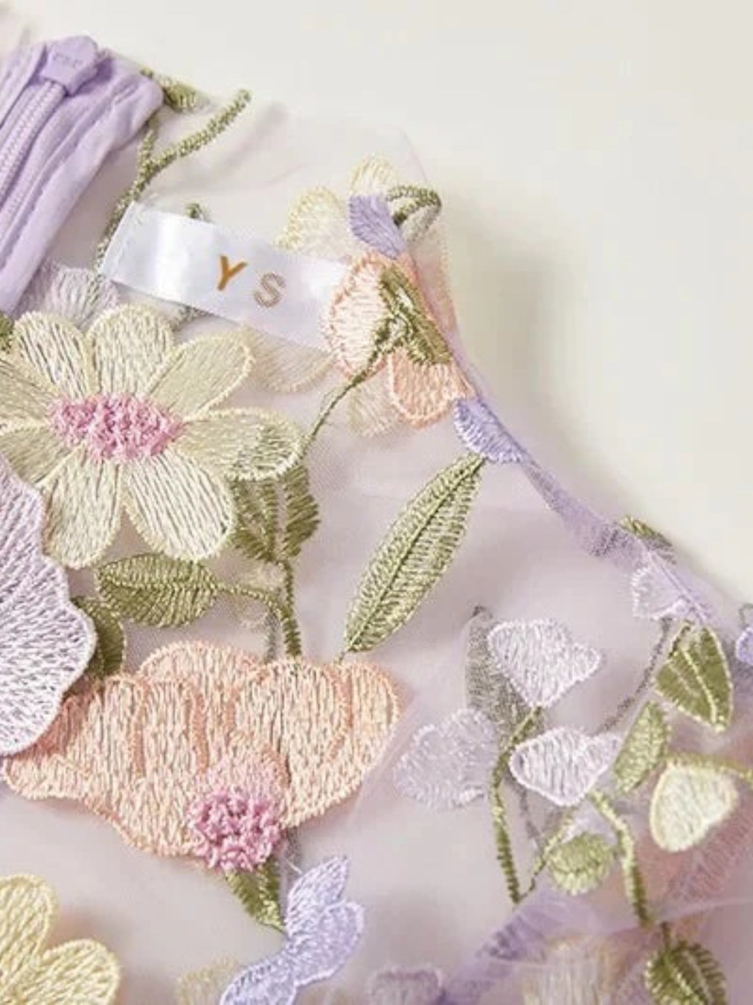 Claire | Bloemen Geborduurde Maxi Jurk