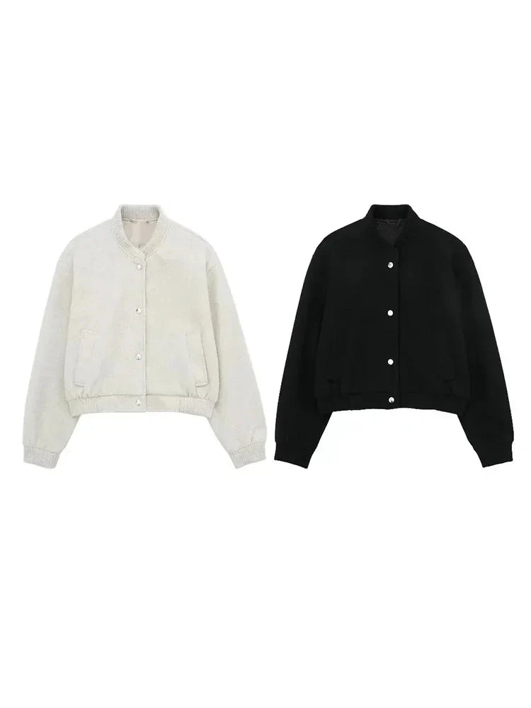 Stijlvol Cropped Bomber Jasje