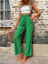 Wijde Linnen Broek Met Hoge taille Dames