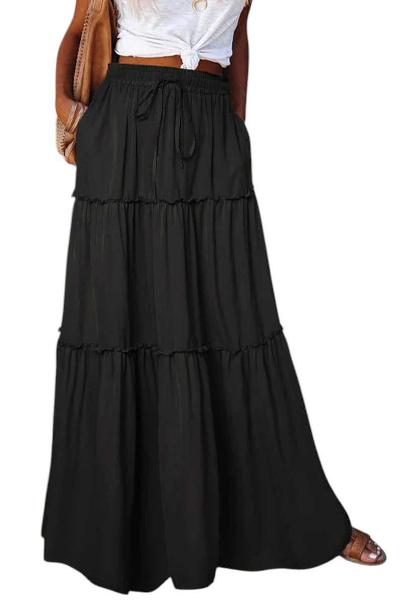 Elastische Boho Maxi Jurk voor Dames