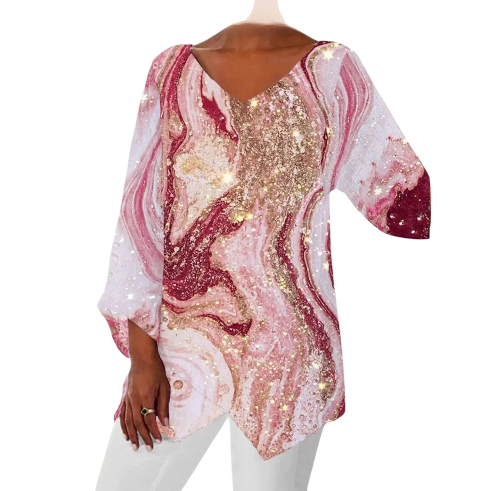 Avelina - Vintage Top met V-hals