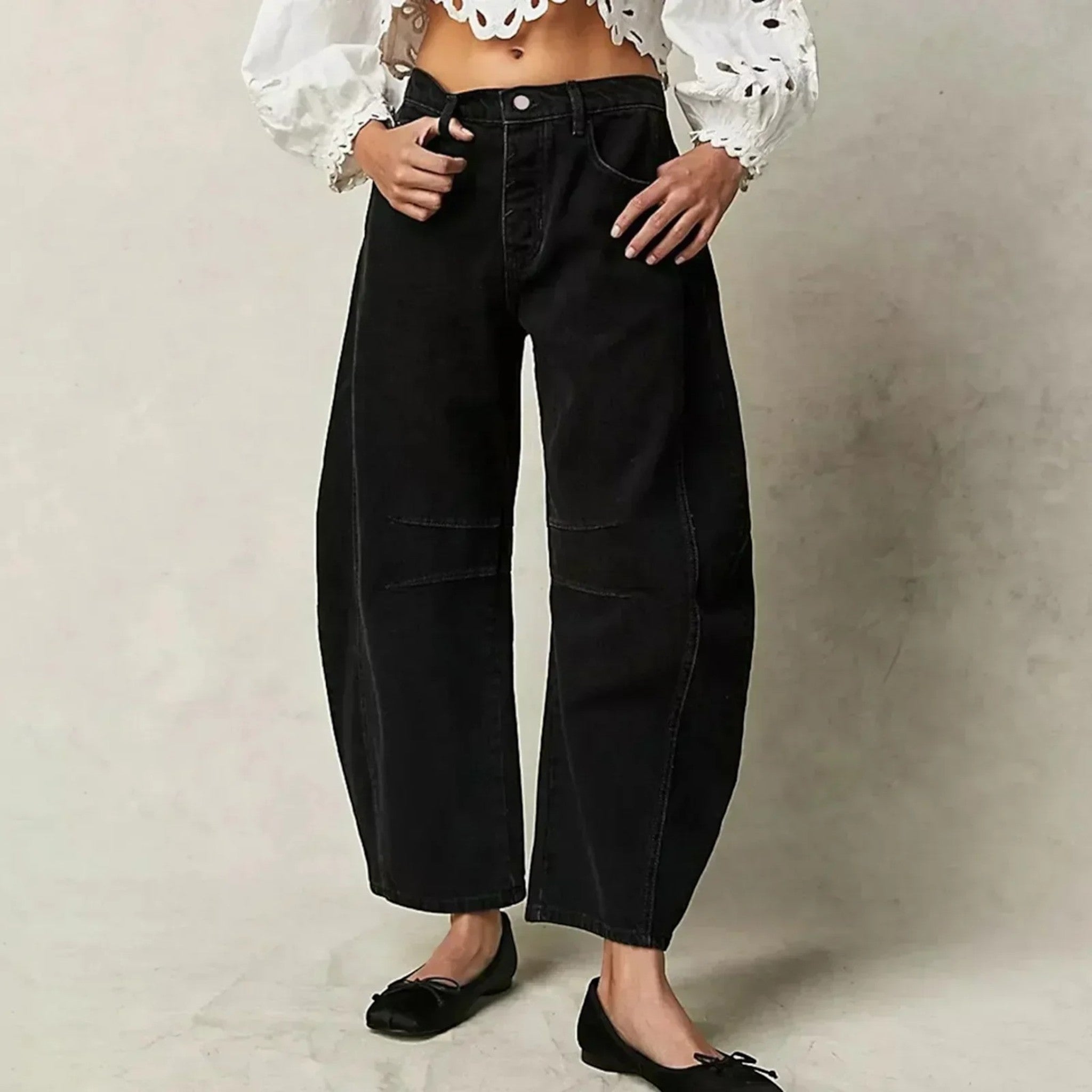 Angela | Broek Met Wijde Pijpen
