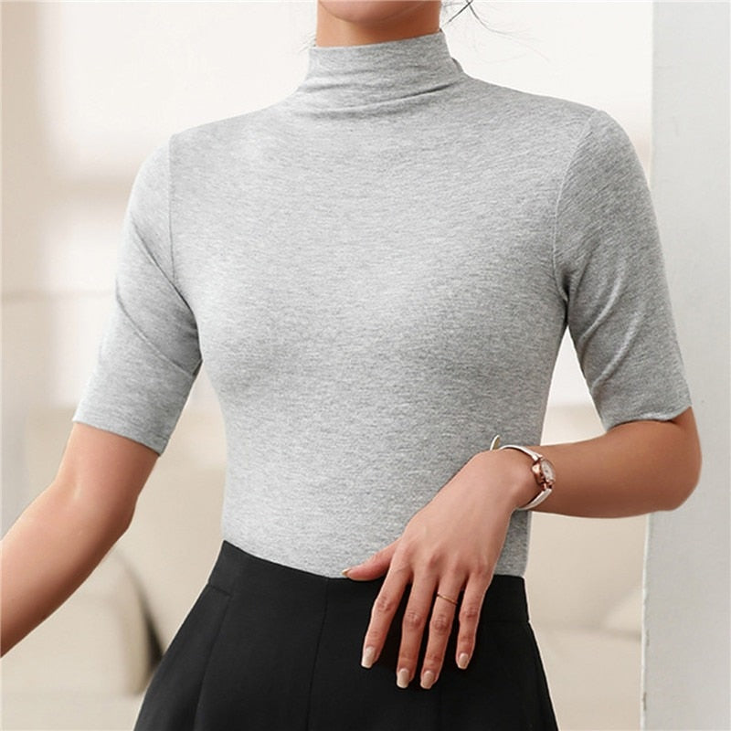 Klassieke Naadloze Coltrui Shirt - Aurora