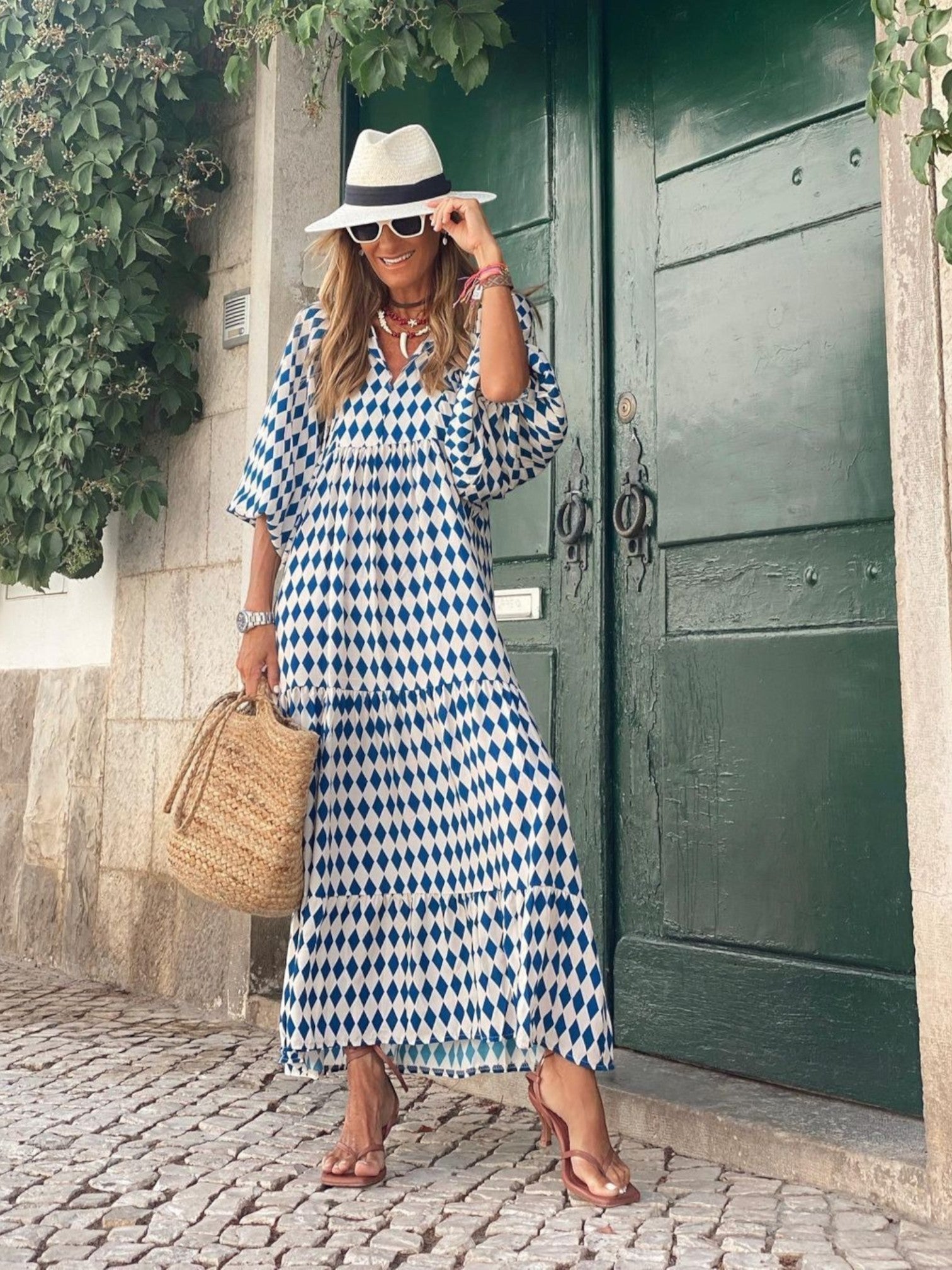 Aurora | Maxi Zomerjurk Met Bloemenprint