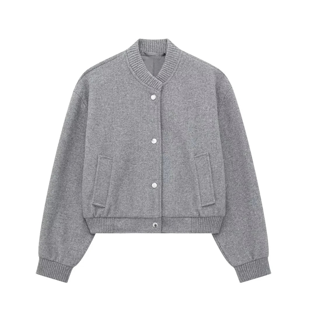 Stijlvol Cropped Bomber Jasje