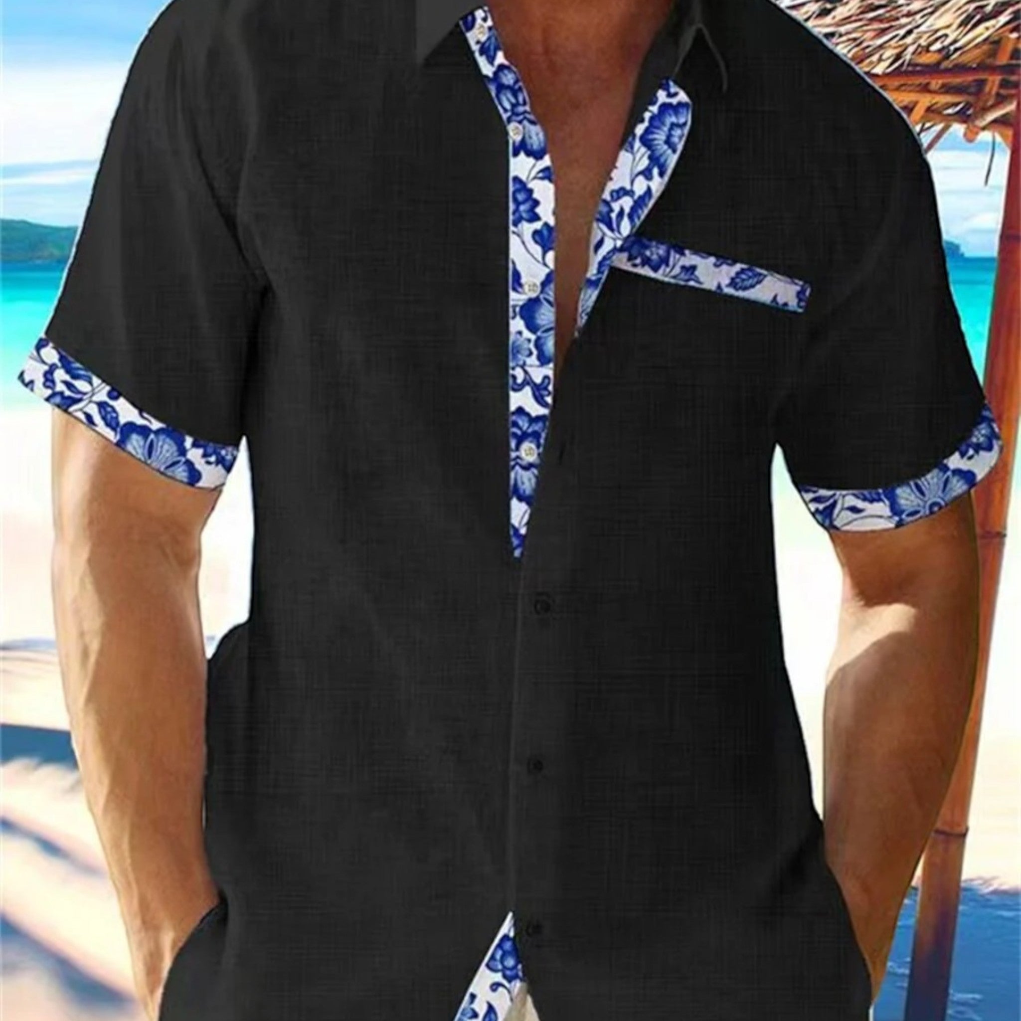 George | Tropische Herenblouse | Korte Mouwen