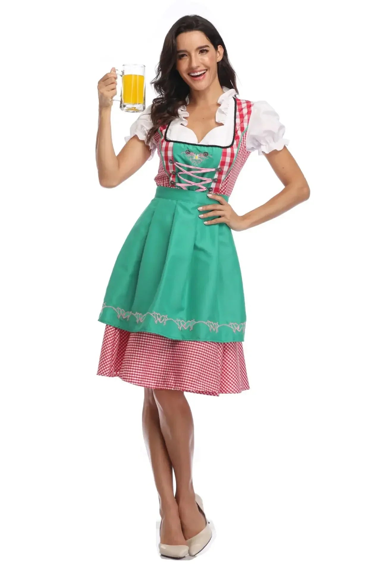 Klassieke Oktoberfest Dirndljurk | Korte Mouwen