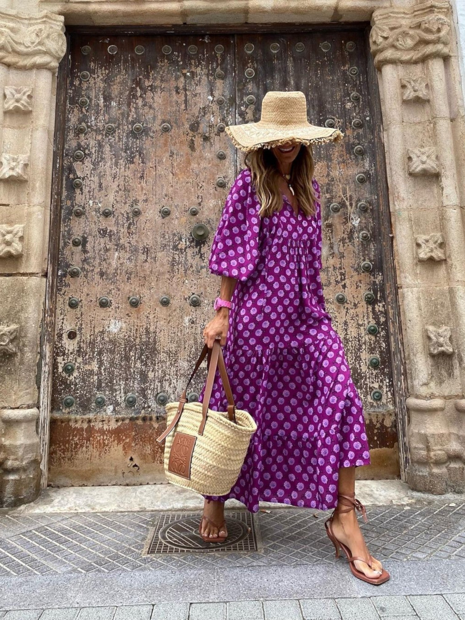 Aurora | Maxi Zomerjurk Met Bloemenprint