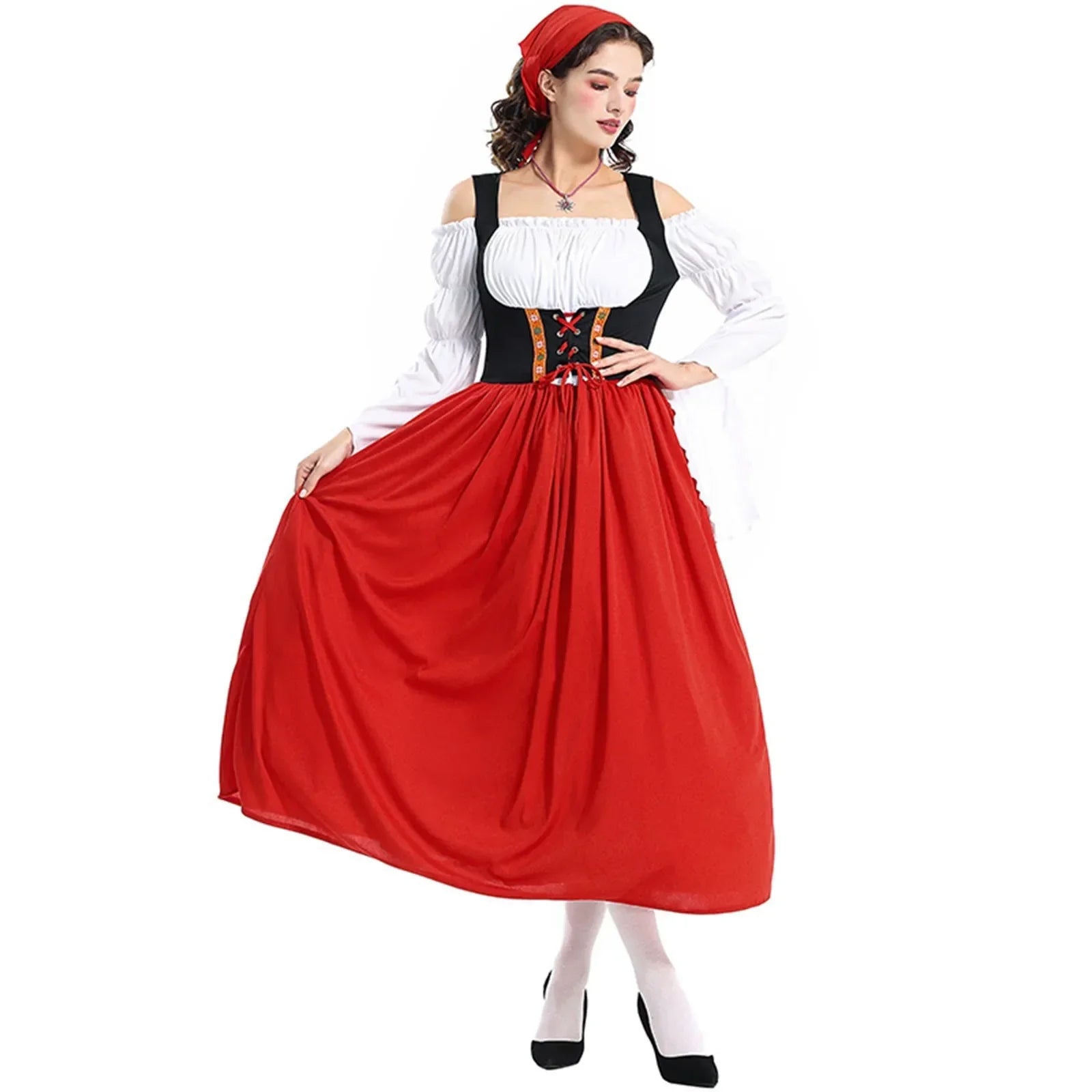 Lange Oktoberfest Dirndl-Jurk | Feestelijk