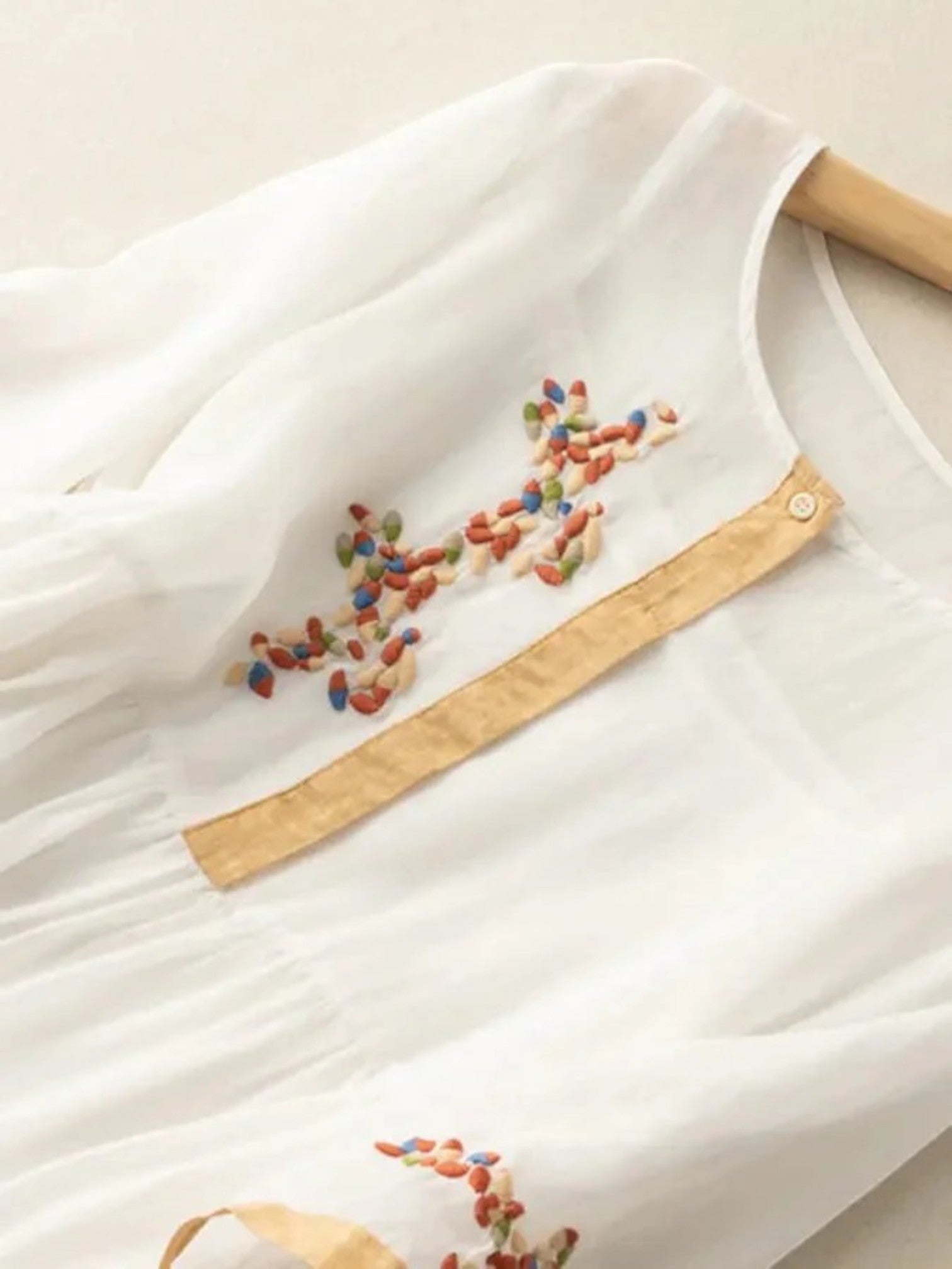 Boheemse Ronde Hals Zomerjurk | Midi