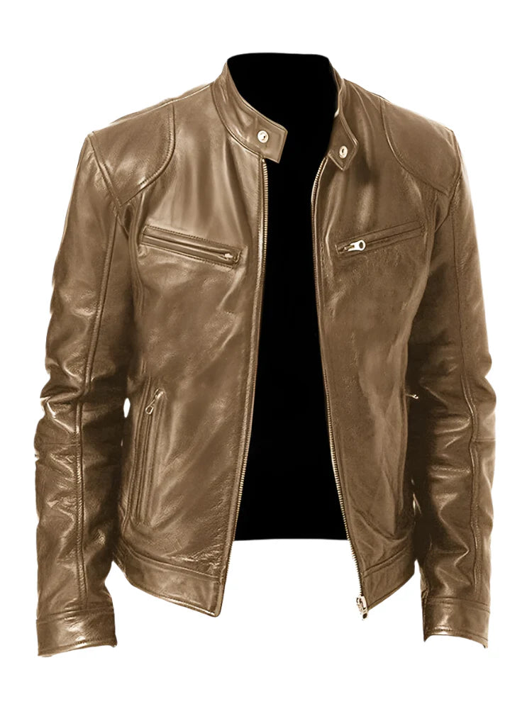 Casual Leren Jas voor Heren