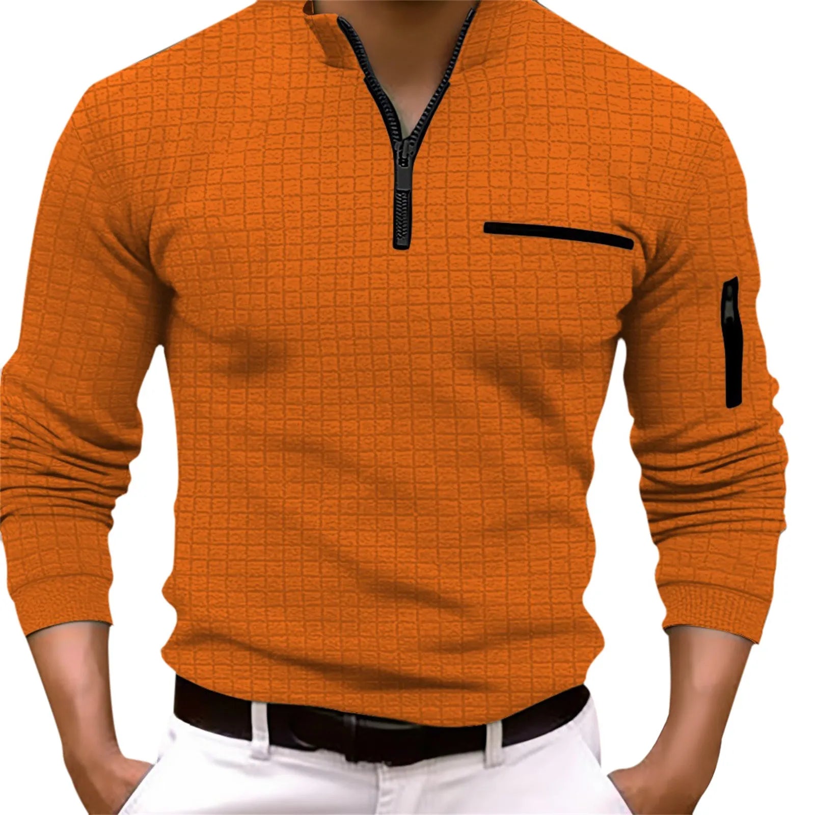 Halve Rits Polo Met Lange Mouwen - HUGO